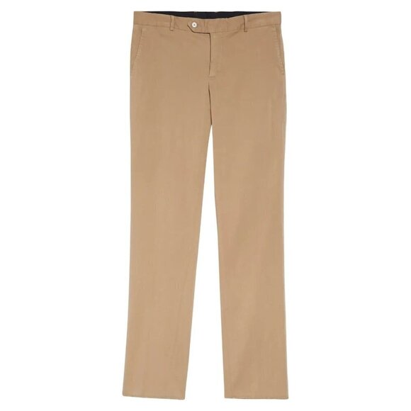 NORDSTROM Bnwot Tech-Smart Trim Fit Pants Trousers Tan Chinos - Picture 9 of 9